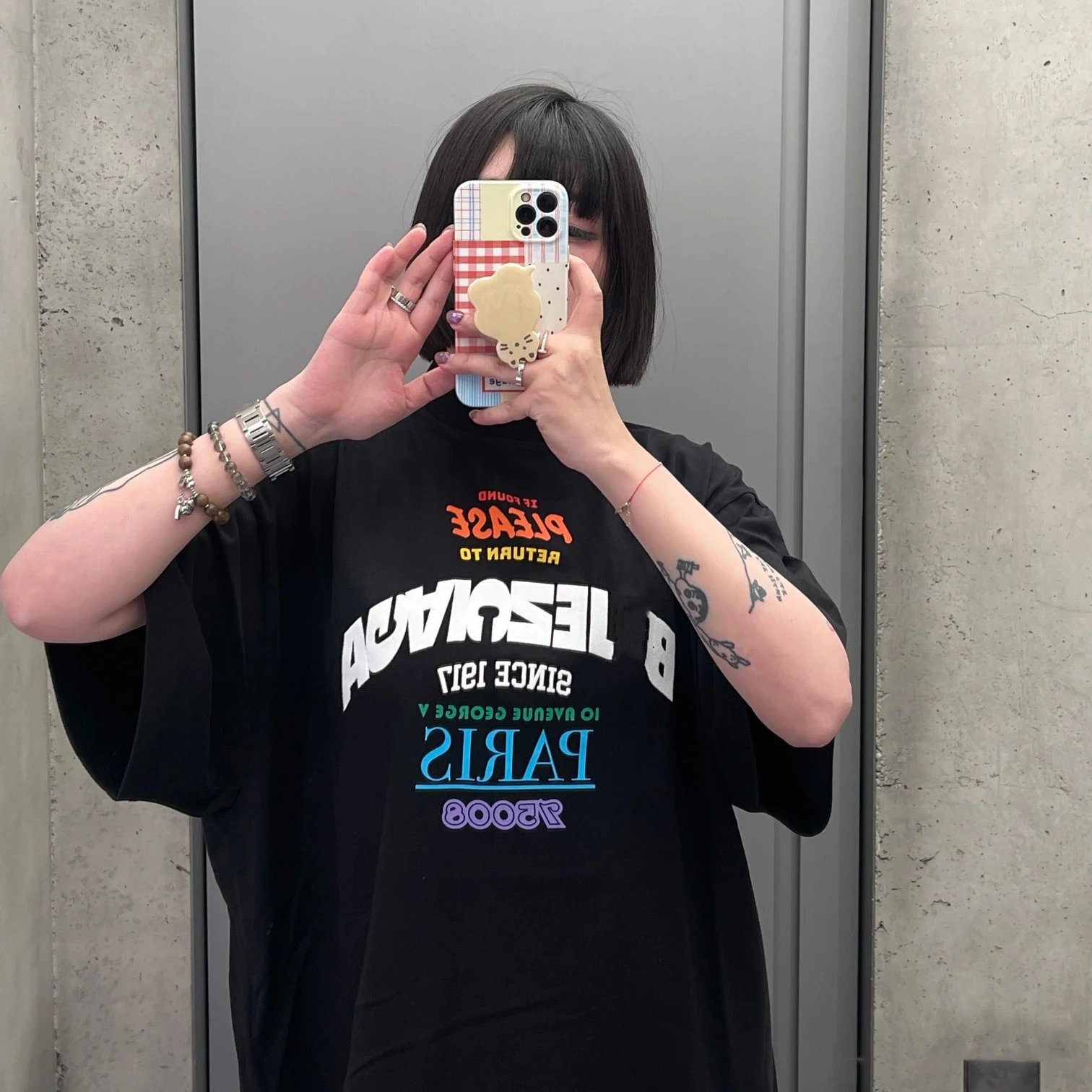 Balenciaga New 3D Love Letter Print Loose Short Sleeve T-shirt Unisex
