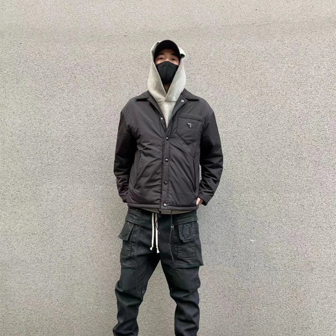 New Prada Classic Basic Pocket Logo Light Quilted Loose Jacket