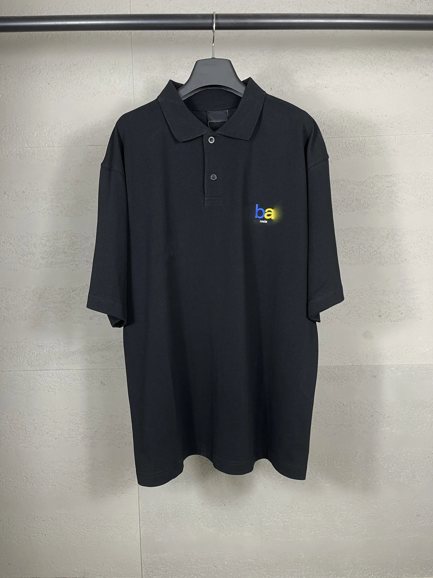 2025 Balenciaga eBay Colorful Letter Embroidery Polo Short Sleeve T-shirt Unisex