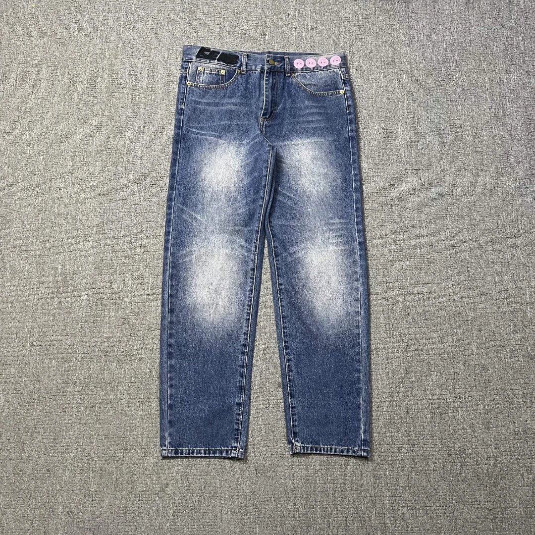 Travis Scott Cactus Jack x Fragment Design Collaboration Print Washed Jeans