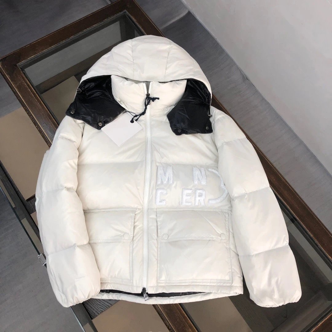 2025 Autumn Winter New Style Moncler Towel Embroidery Warm Short 90% White Duck Down Women's Jacket
