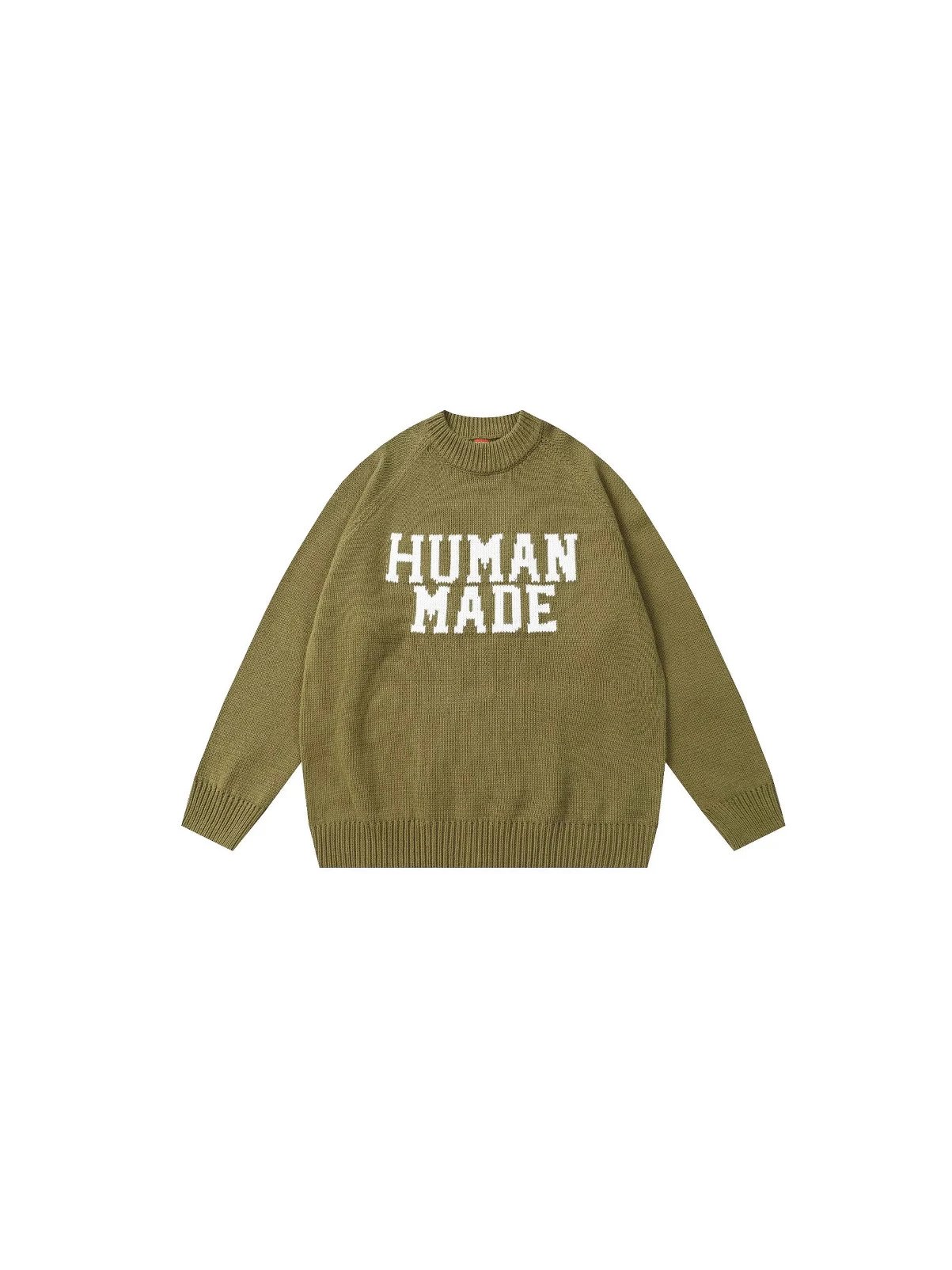 HUMAN New Rabbit Sweater Knitwear Long Sleeve Unisex Couple Style Versatile