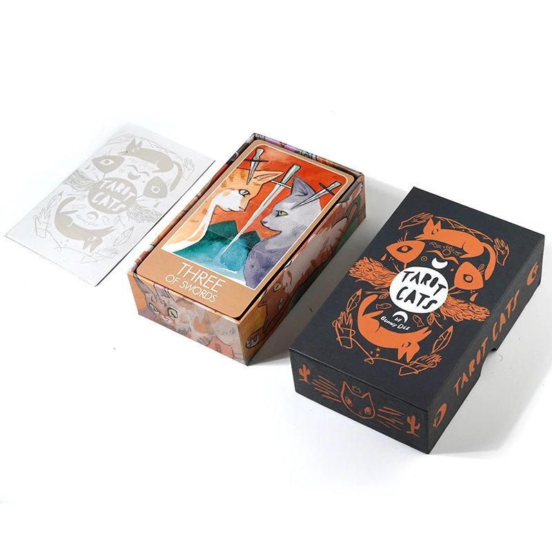 Tarot Cats A 78 Card Cat Fan Tarot Gold Foil Process Tarot Cards