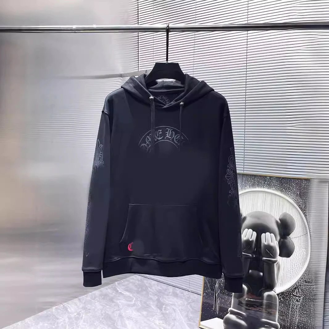Chrome Hearts Horseshoe Red Mouth Hoodie Loose Casual Pullover Hoodie Couple Style Versatile