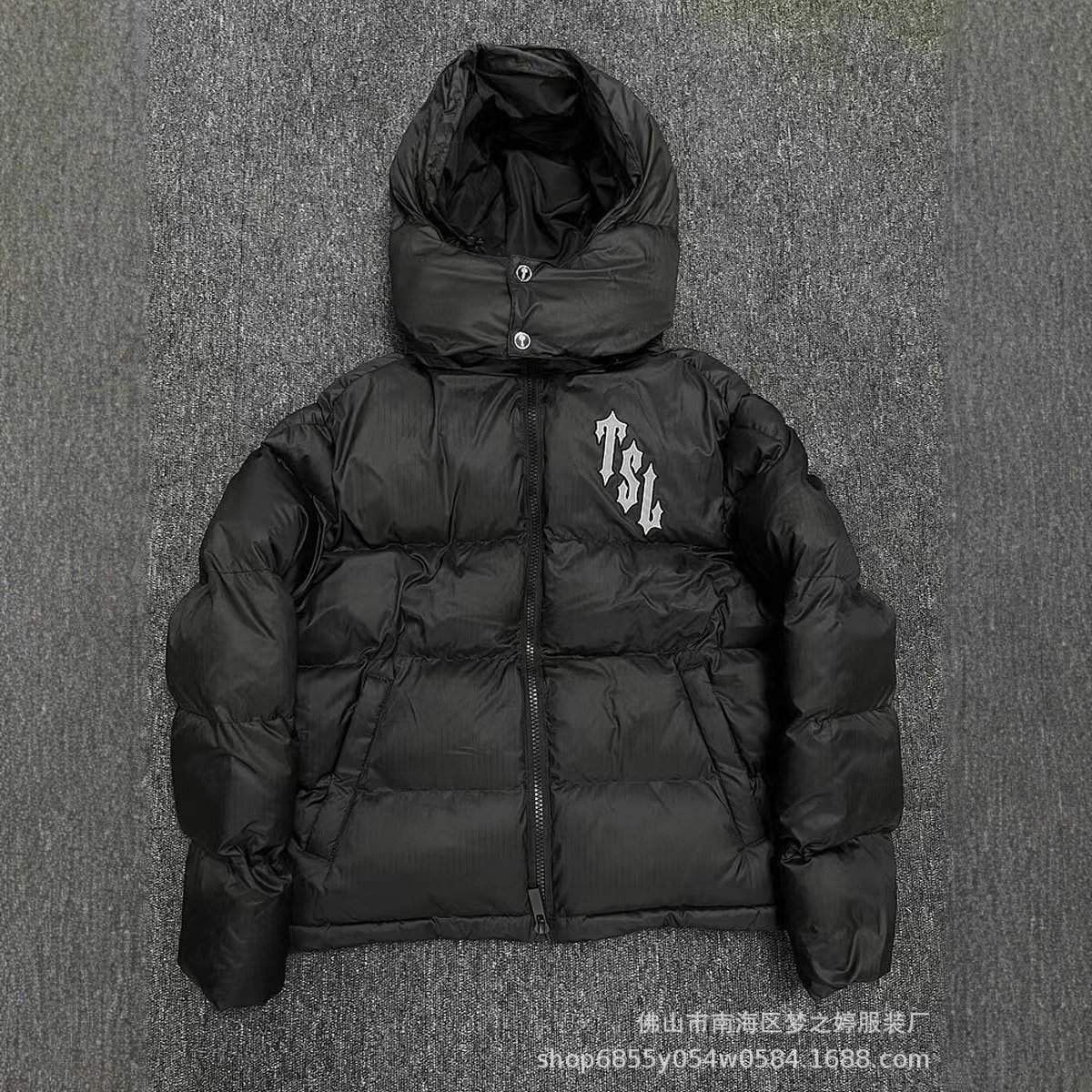 Trapstar Casual Embroidered Hooded Cotton Jacket Men's Warm Padded Outerwear Premium Feel