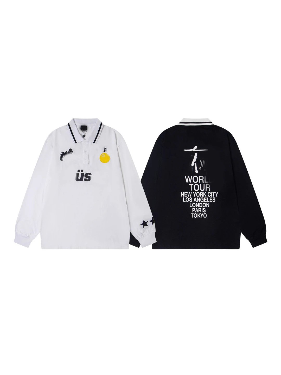 Straight Polo Shirt Long Sleeve T-Shirt Year of the Dragon Limited Edition Embroidery Classic Logo Print Long Sleeve T-Shirt Trendy