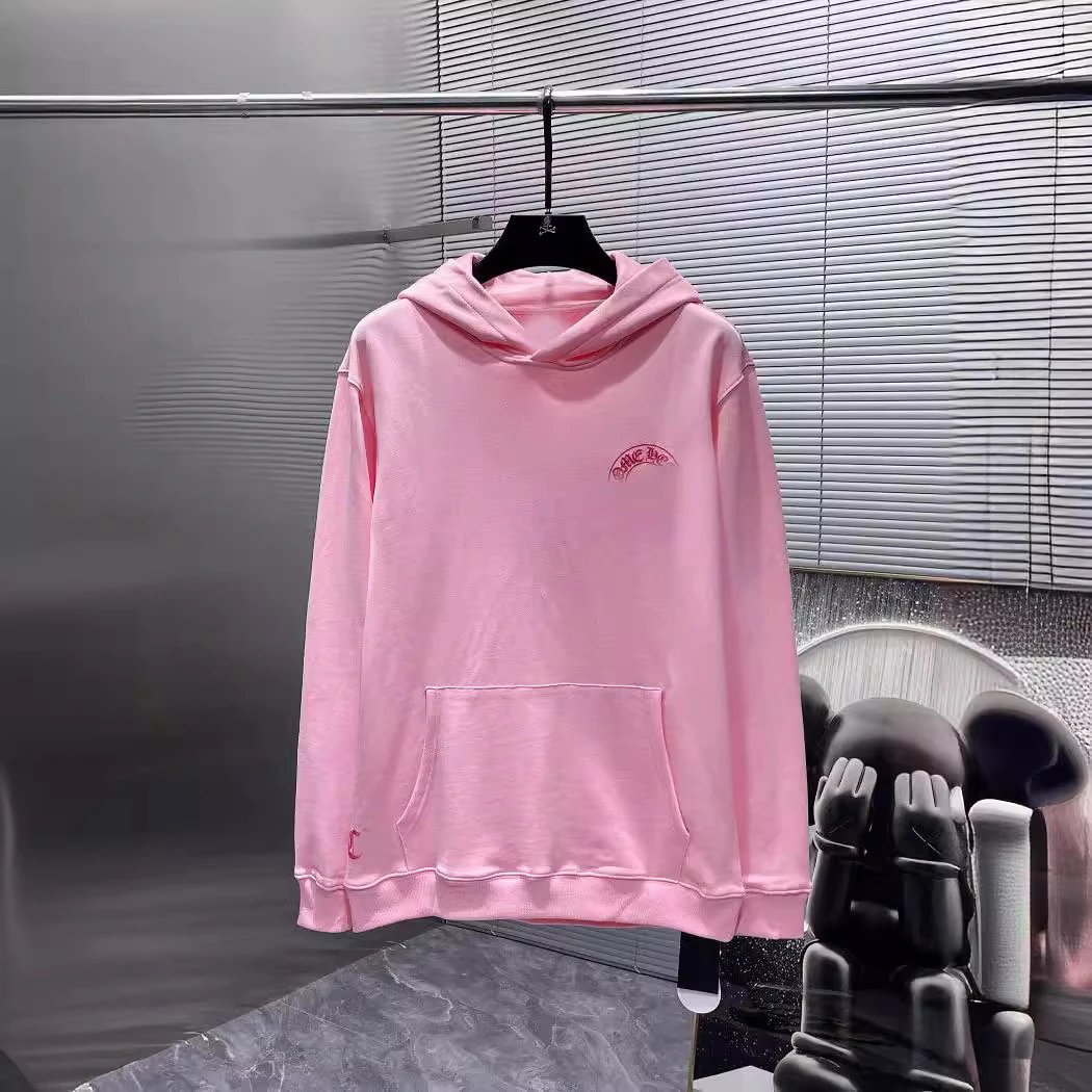 Chrome Hearts Red Horseshoe Phantom Cross Hoodie Loose Casual Pullover Hoodie Couple Style Versatile