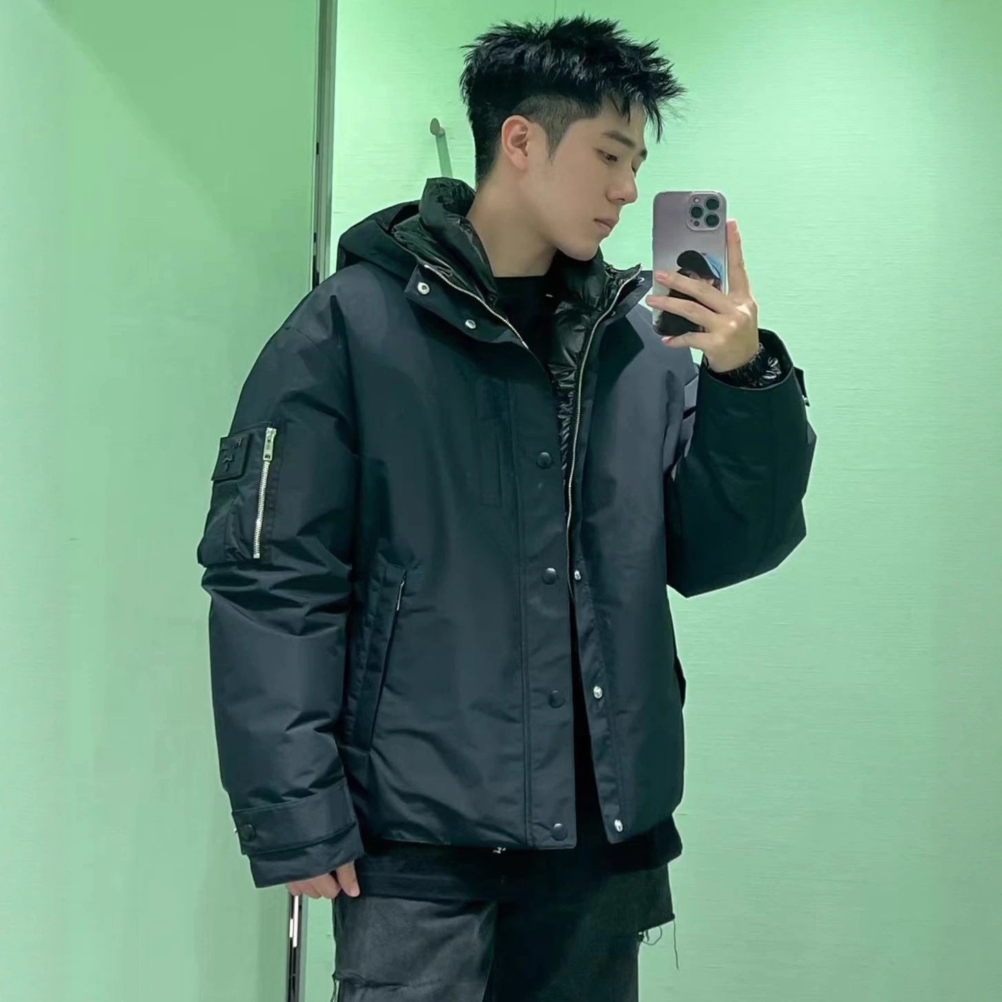 Prada white duck down jacket for men and women
