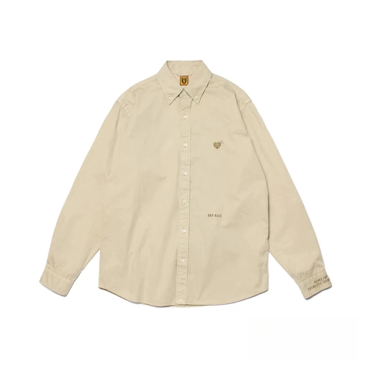 HUMAN MADE Heart Long Sleeve Shirt Loose Casual Versatile Fashionable