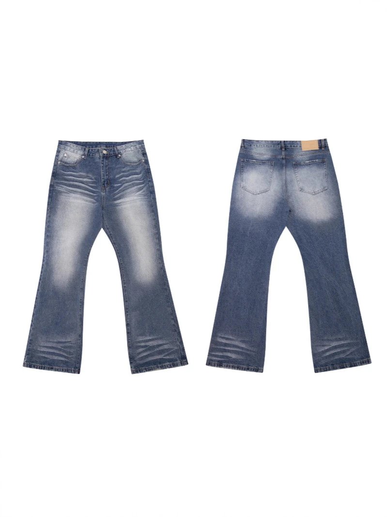 Acne Style 25ss Vintage Cat Whisker Washed Flared Jeans Wide Leg Pants