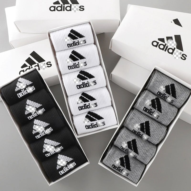 Set Socks Men Women Mid-Tube Sports Long Tube Student Sweat-Absorbent Breathable Running Short Tube Comfortable Breathable