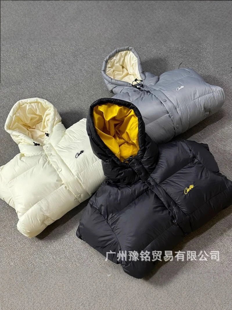 Autumn Winter Men's Thick Trendy Hooded Loose Couple Warm Cotton Jacket Unisex Outerwear