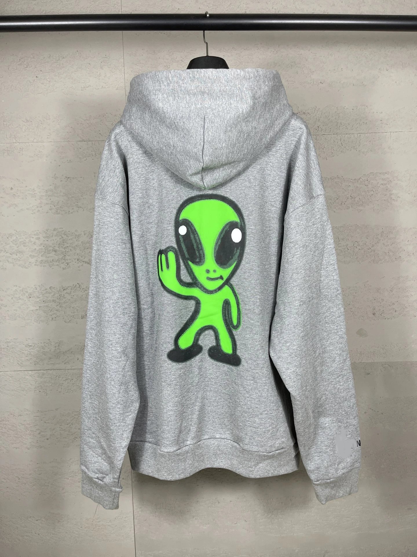 Balenciaga Alien Smiley Face Zip-Up Coat Hoodie Loose Casual Pullover Hoodie Unisex Couple Style