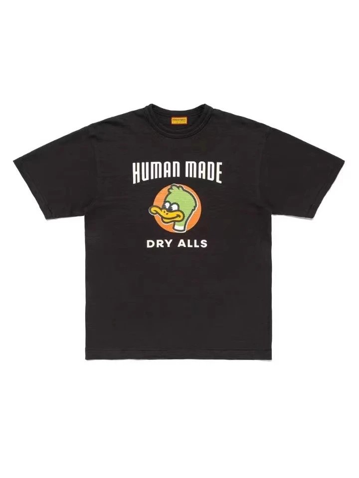 Human Made Ink Wash Duck 250g Bamboo Cotton Short Sleeve T-shirt Loose Unisex Couples