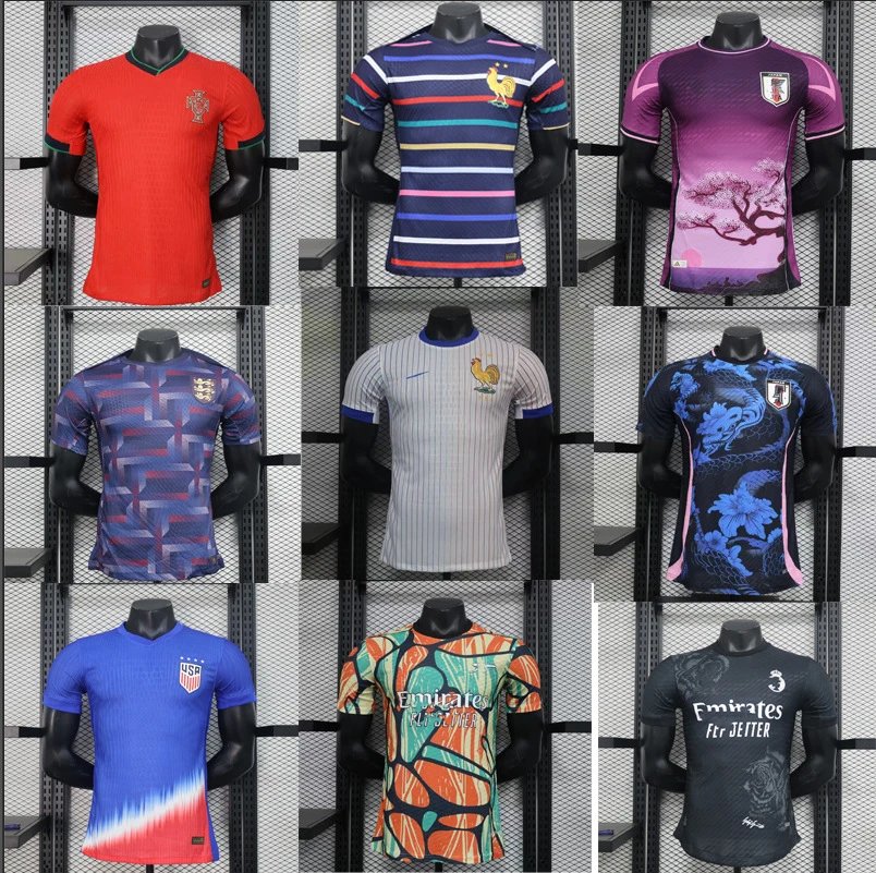 Portugal France England Japan USA South Korea Football Player Version Jersey
