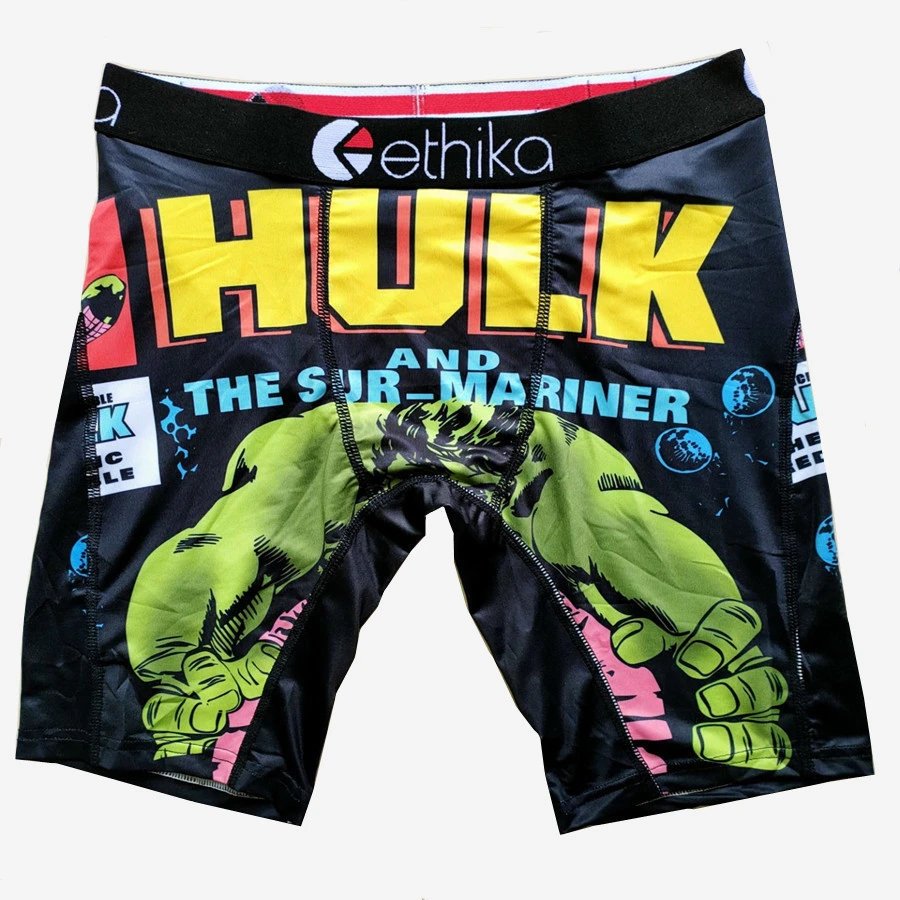 N7372 Breathable Men's Underwear 3D Print Sports Breathable et Ice Silk Tight Boxer Briefs Men