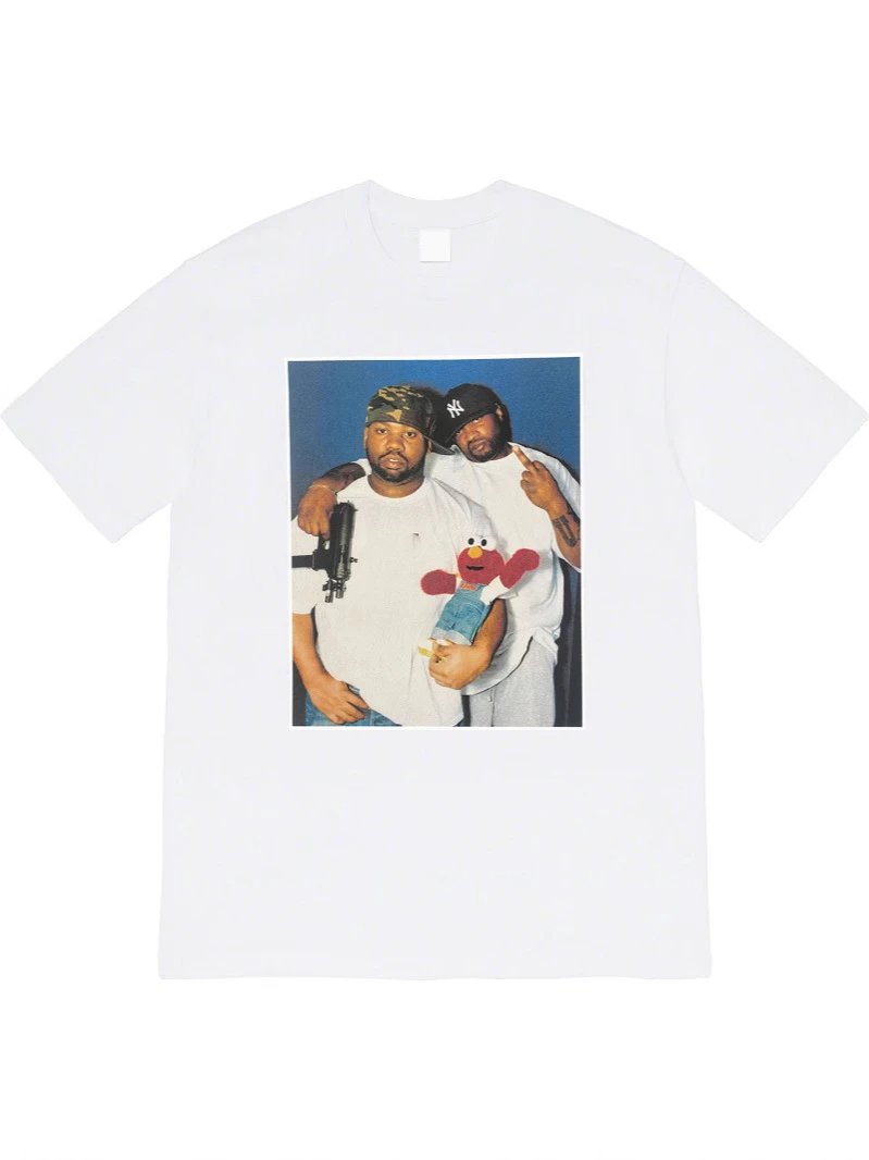 05FW Raekwon ElmoTee Sesame Street Collaboration Pattern Round Neck Short Sleeve T-shirt Unisex