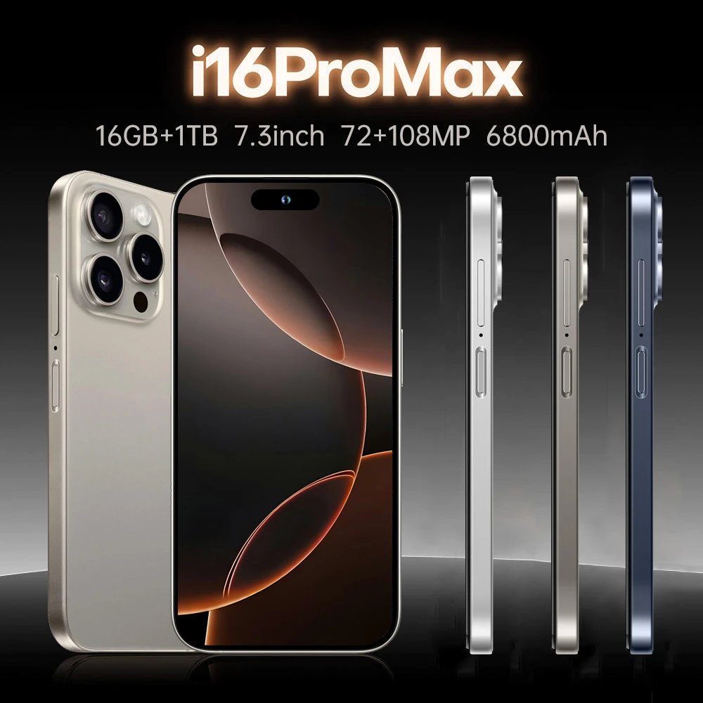 Hot Seller i16 Pro Max Phone 16+1TB Dynamic Island Android 12 Smartphone
