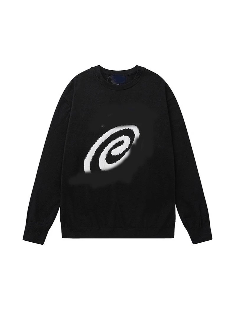 FW25 mosquito coil swirl Logo Curly S Sweater mosquito coil pattern letter jacquard pullover sweater style