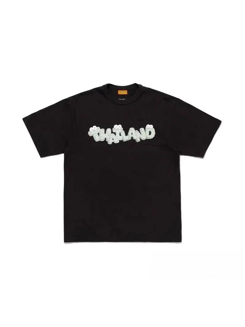 Human Made Letter Graffiti Short Sleeve T-shirt Loose Unisex Couples