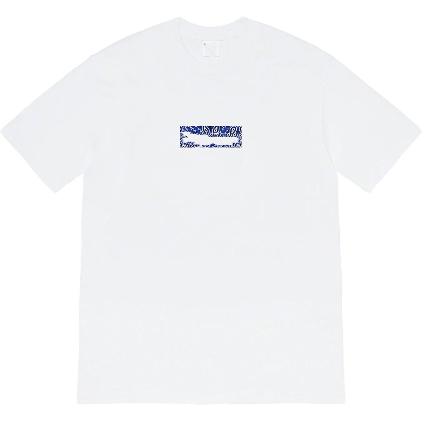 19FW Bandana Box Logo Tee Paisley Bogo Pure Cotton Short Sleeve T-shirt Unisex Couples
