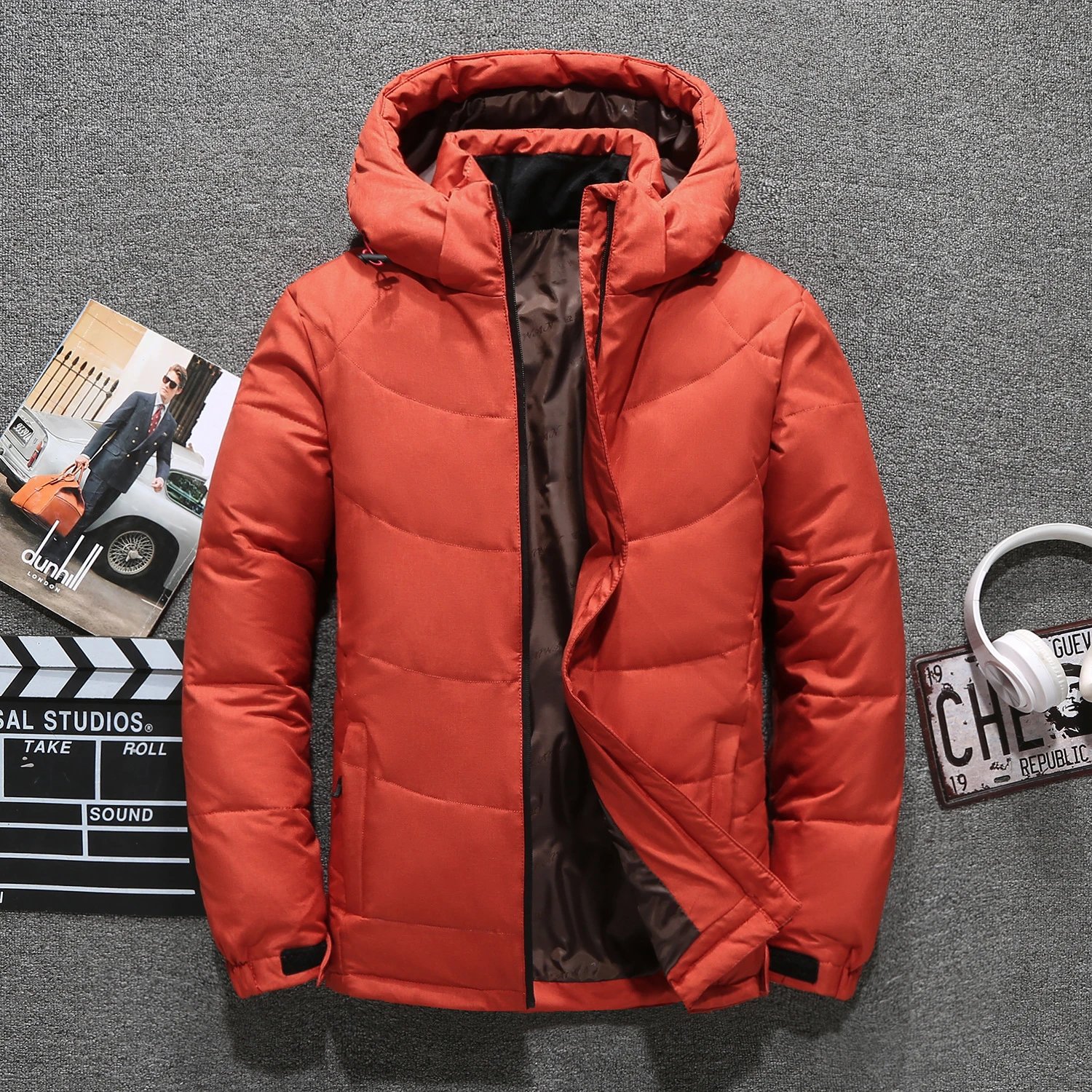 Trendy Workwear New Style Men's Down Jacket Thick Men's Outdoor Work Jacket