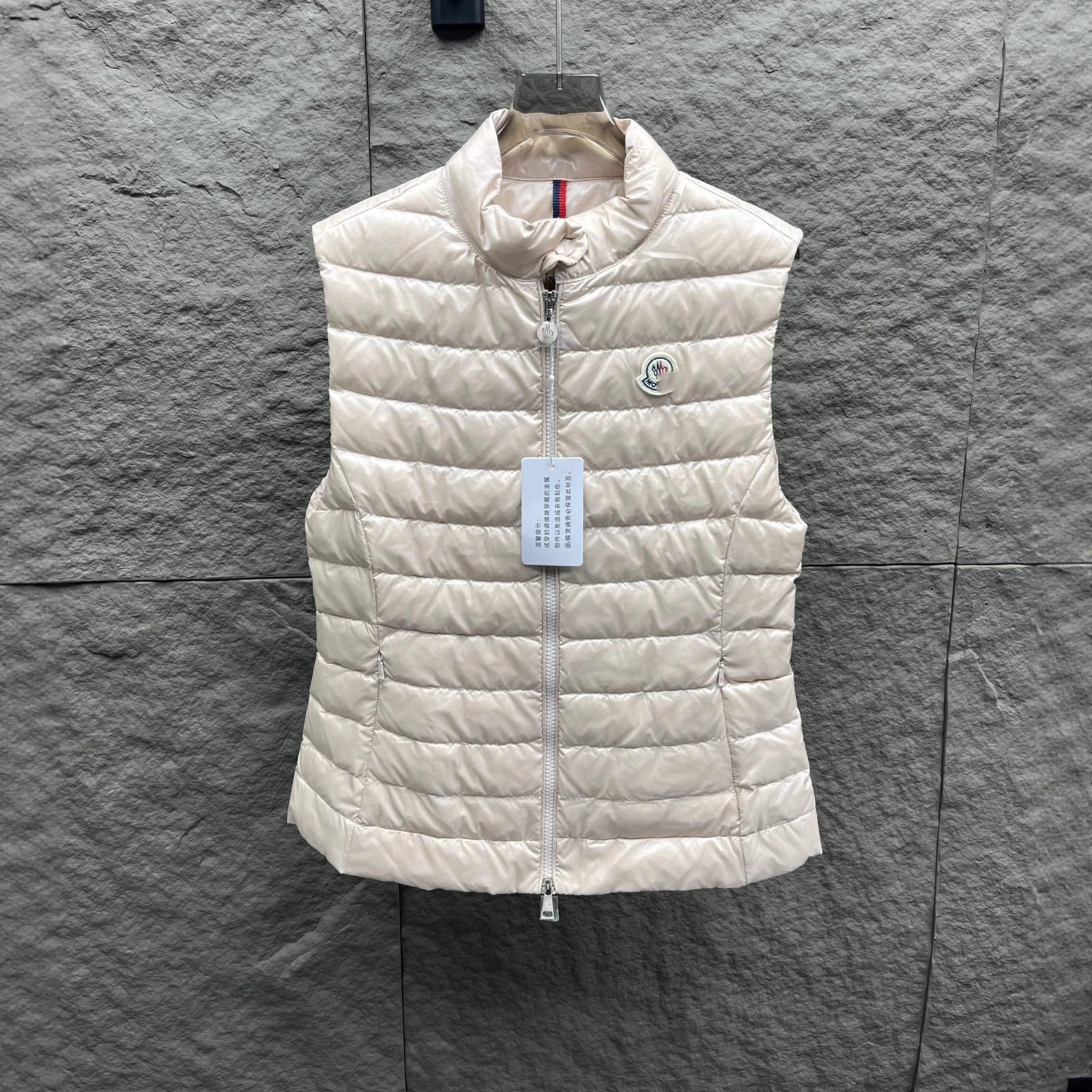 Moncler Solid Color Lightweight Inner Layer Duck Down Vest for Men and Women