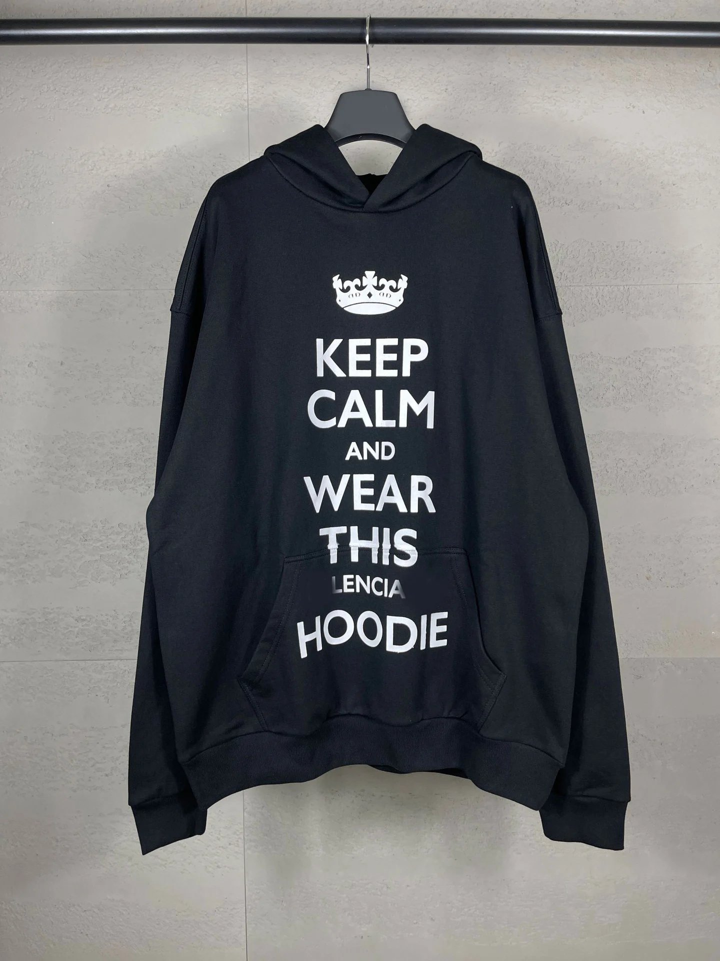 Balenciaga KEEP.CALM Art Print Hoodie Loose Casual Pullover Hoodie Unisex Couple Style