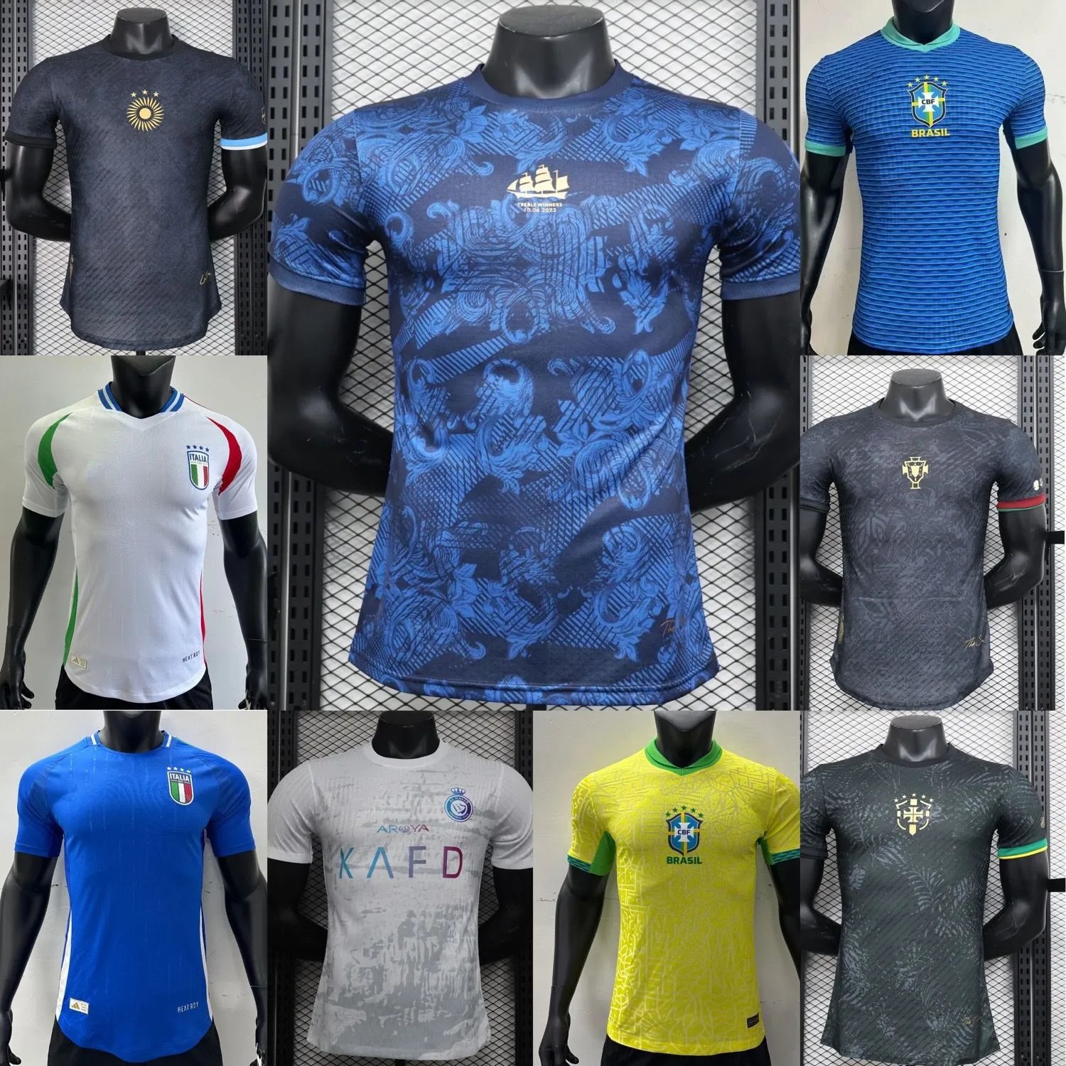 New Football Jersey Brazil Home Riyadh Hotspur Marseille Italy Home/Away Special Edition Player Jersey