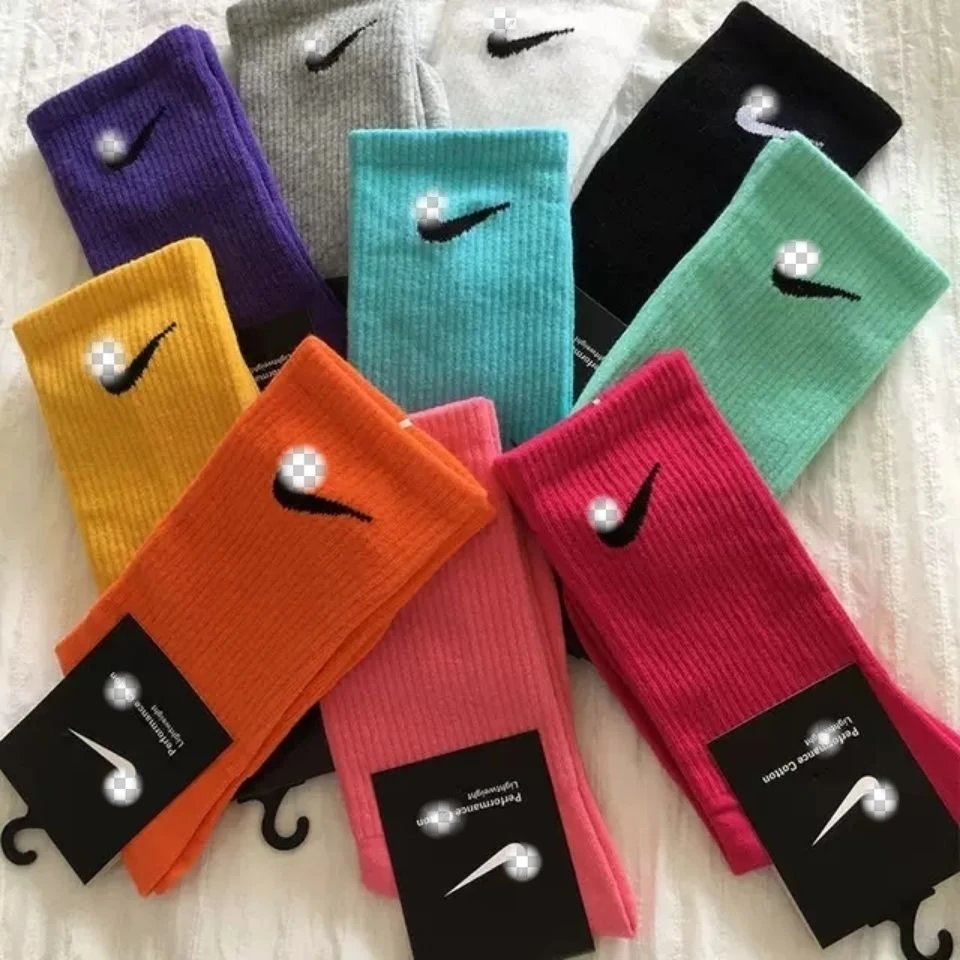 Socks Men Women Long Tube Ins Trendy Mid-Tube Student Sports Basketball Running Sweat-Absorbent Breathable Short Socks Casual