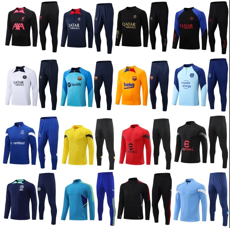22-23 balenciaga Inter Milan Marseille Atlético Madrid AC Barcelona Real Madrid Jersey Long Sleeve Training Suit Match Jersey