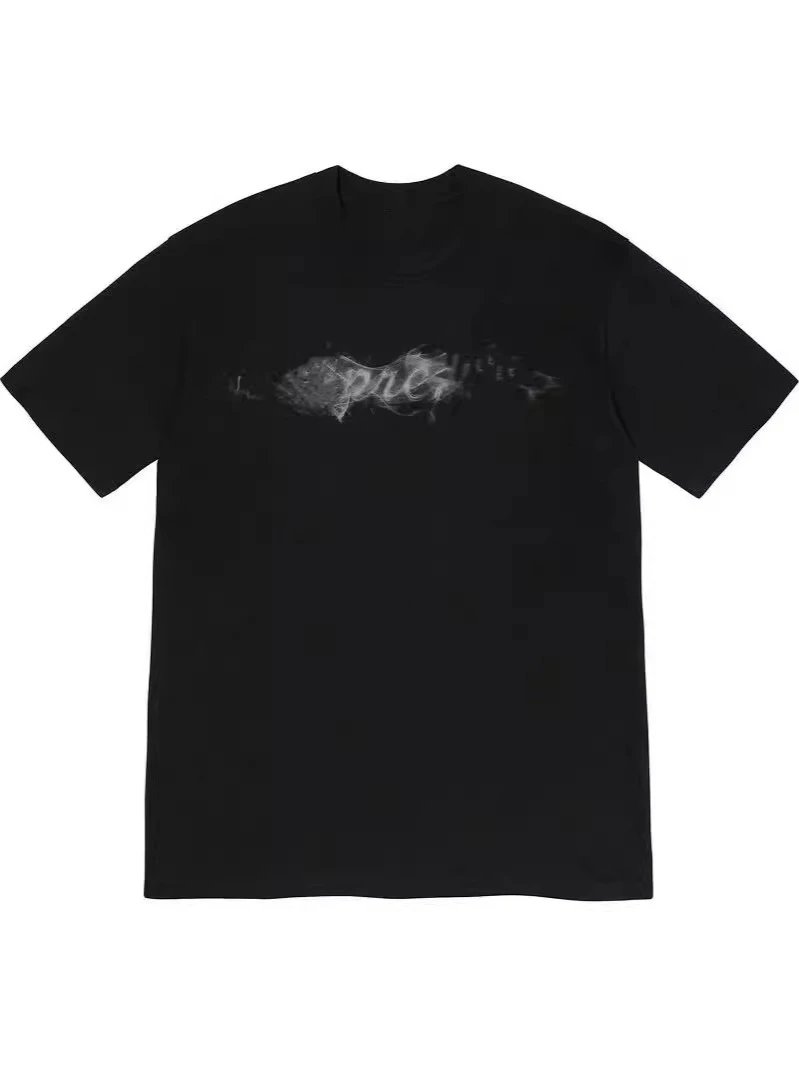 19FW Smoke Tee Opening Season Smoke Logo Short Sleeve Pure Cotton Round Neck T-shirt Unisex