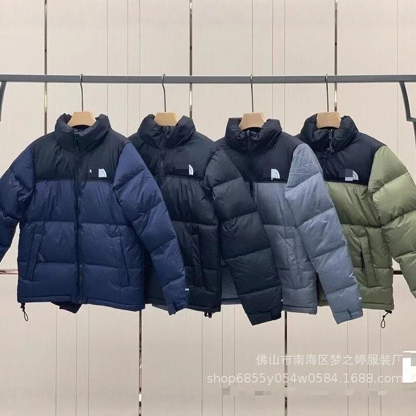 Classic North America 1996 Down Jacket Unisex Stand Collar Hidden Hood Warm Puffer Outerwear