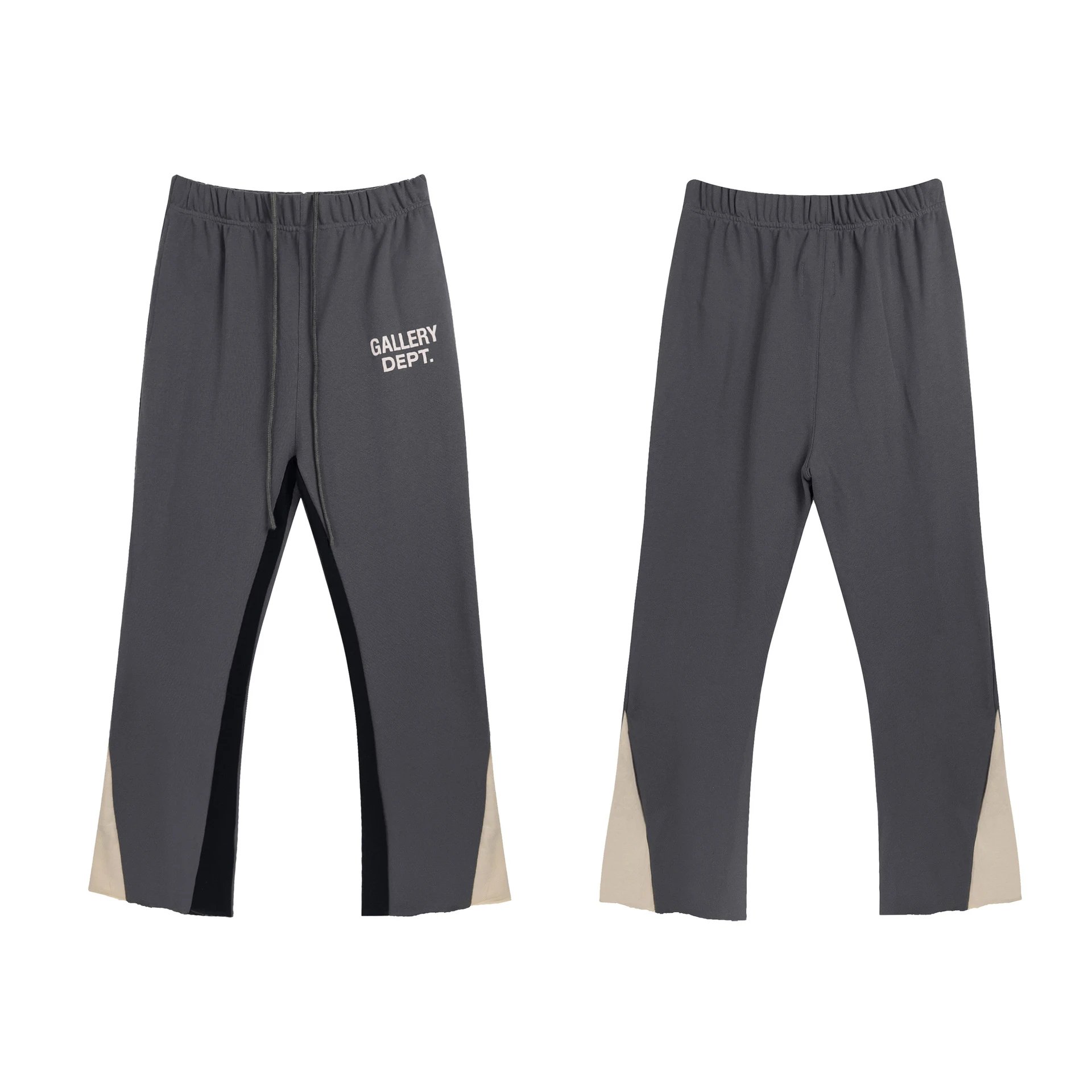 GALLERY DEPT Patchwork Drawstring Pants Flared Casual Pants Cotton Fleece Pants Unisex