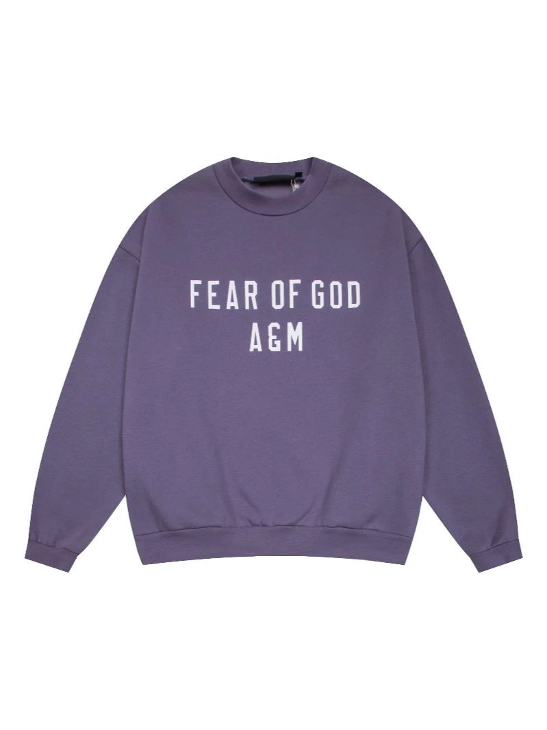 24FW FOG Essentials letter print men's and women's couple unisex pullover fleece crewneck sweatshirt