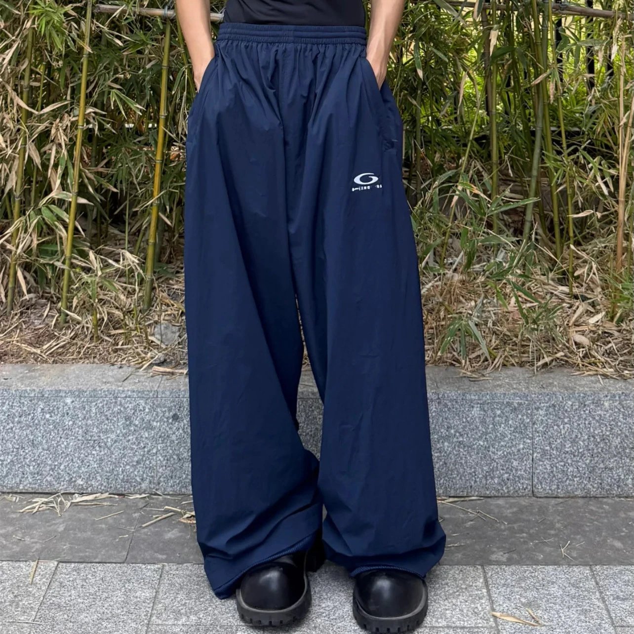 25ss Early Spring New Balenciaga Letter Logo Embroidery Sports Casual Cargo Pants Loose Unisex