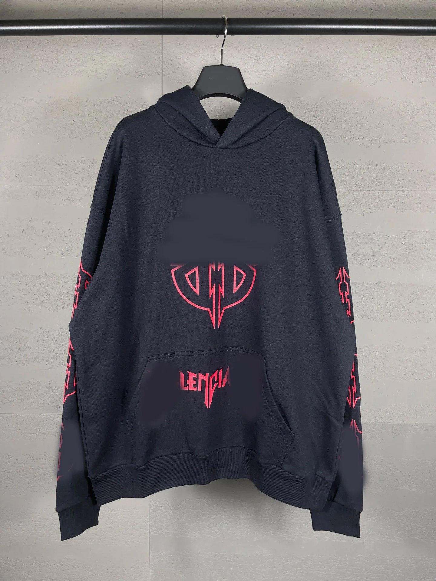 Balenciaga classic LOGO tear print hoodie sweatshirt loose casual hooded sweatshirt men's and women's couple style