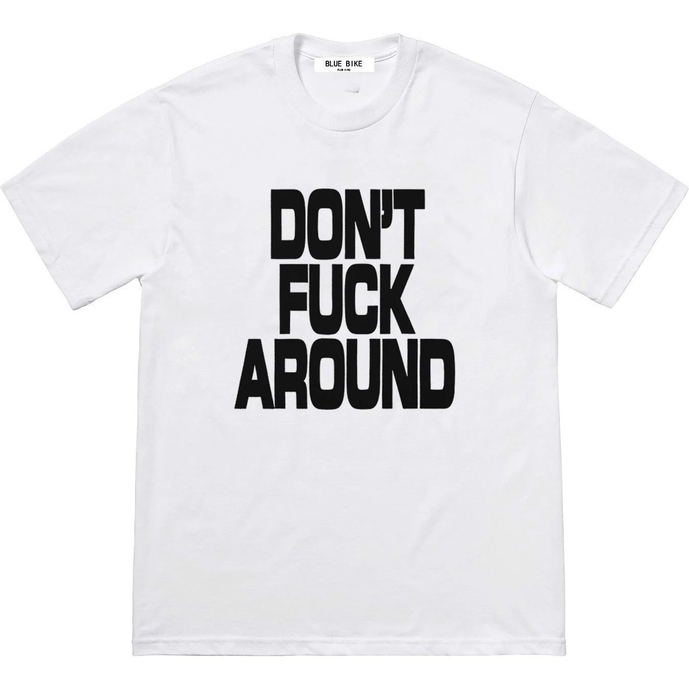 22FW Diornt Fuck Around Tee Letter Slogan Back Dollar Bill Short Sleeve T-shirt Loose Casual Unisex