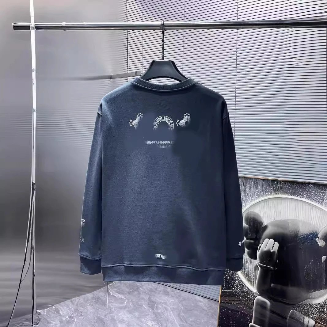 Chrome Hearts Sanskrit Horseshoe Letter Round Neck Hoodie Pullover Loose Casual Unisex Couple Style Versatile