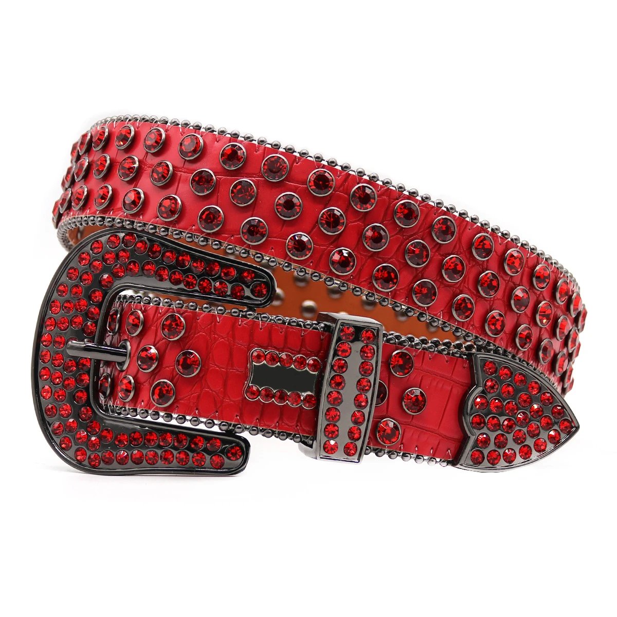Luxury Rhinestones Belt Cowboy Belts For Women Man Crystal Designer Diamond Studded Belt