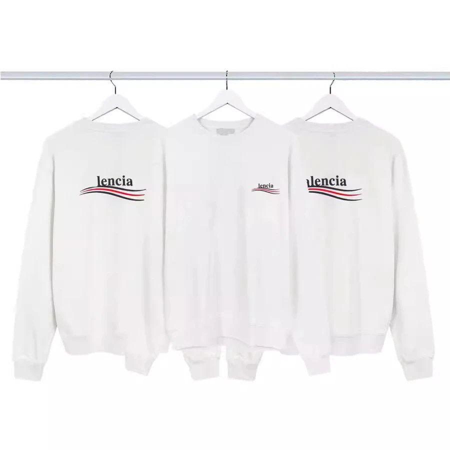 Balenciaga Wave Coca-Cola Round Neck Hoodie Pullover Loose Casual Unisex Long Sleeve Ins