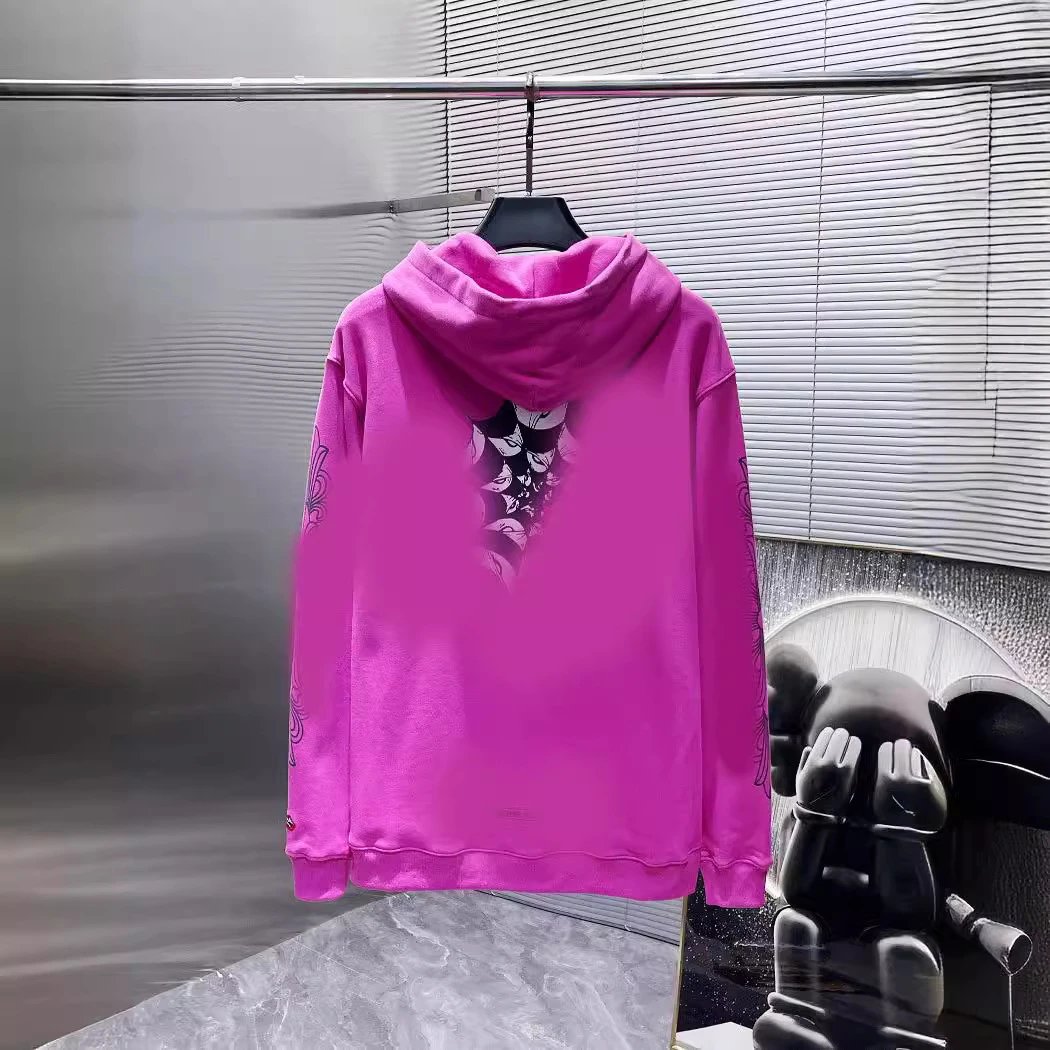 Chrome Hearts Graffiti Spider Web Hoodie Loose Casual Pullover Hoodie Couple Style Versatile Men's