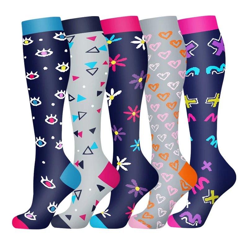 Set Calf Socks Sports Compression Socks Elasticity Compression Socks Breathable Leg Shaping Socks