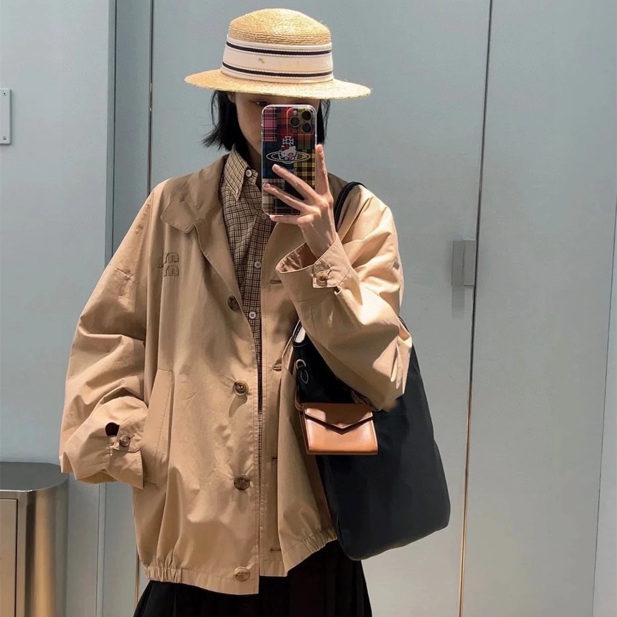 Miu Miu Retro Chic Academy Style Blush Poplin Jacket Unisex