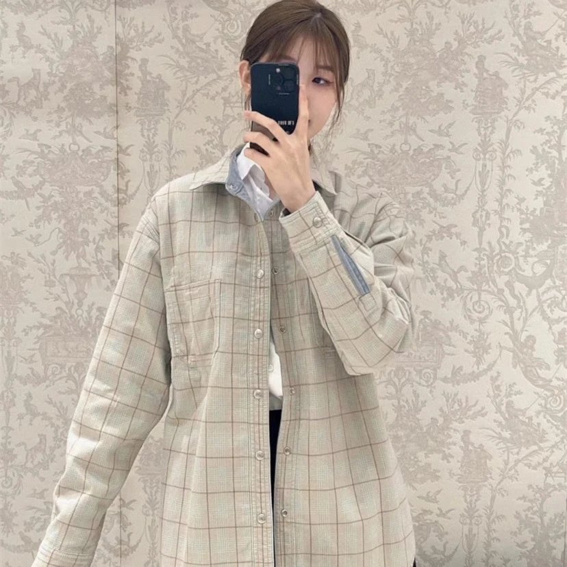 2025 New Dior Internet Famous Double-sided Cotton Denim Shirt Jacket Unisex