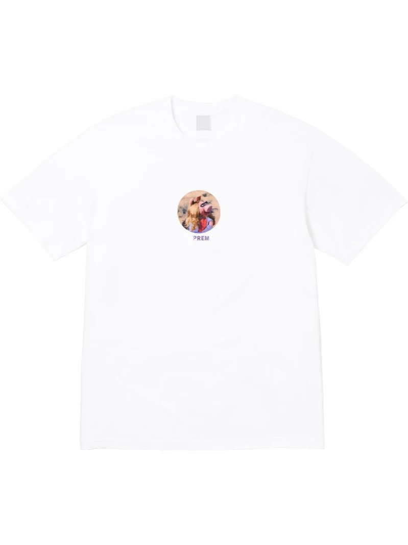 24SS Miss Piggy Tee Cartoon Pig Girl Miss Piggy Print Pattern Short Sleeve T-shirt Unisex
