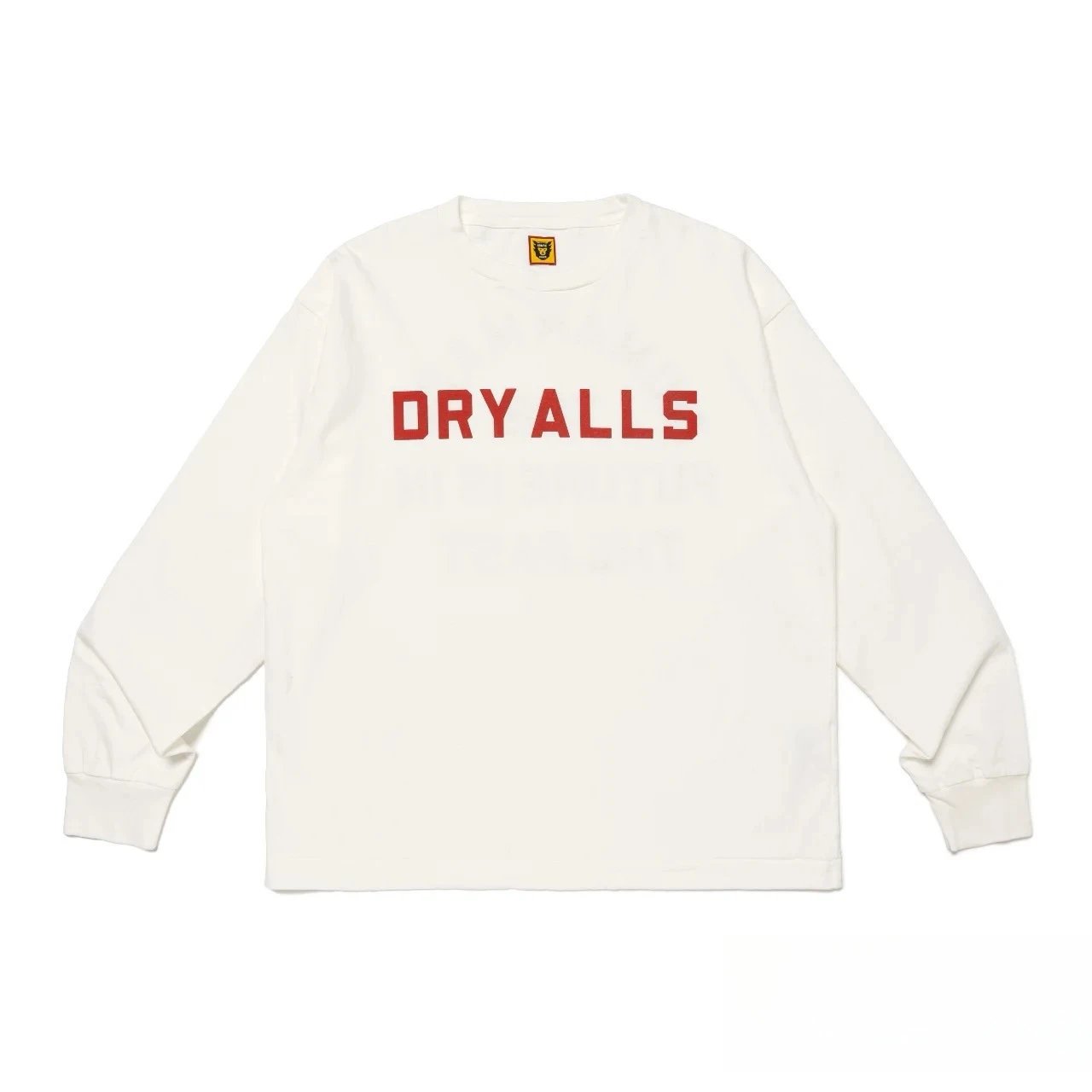 Human Made English Letter Long Sleeve T-Shirt Loose Casual Unisex Couple Style