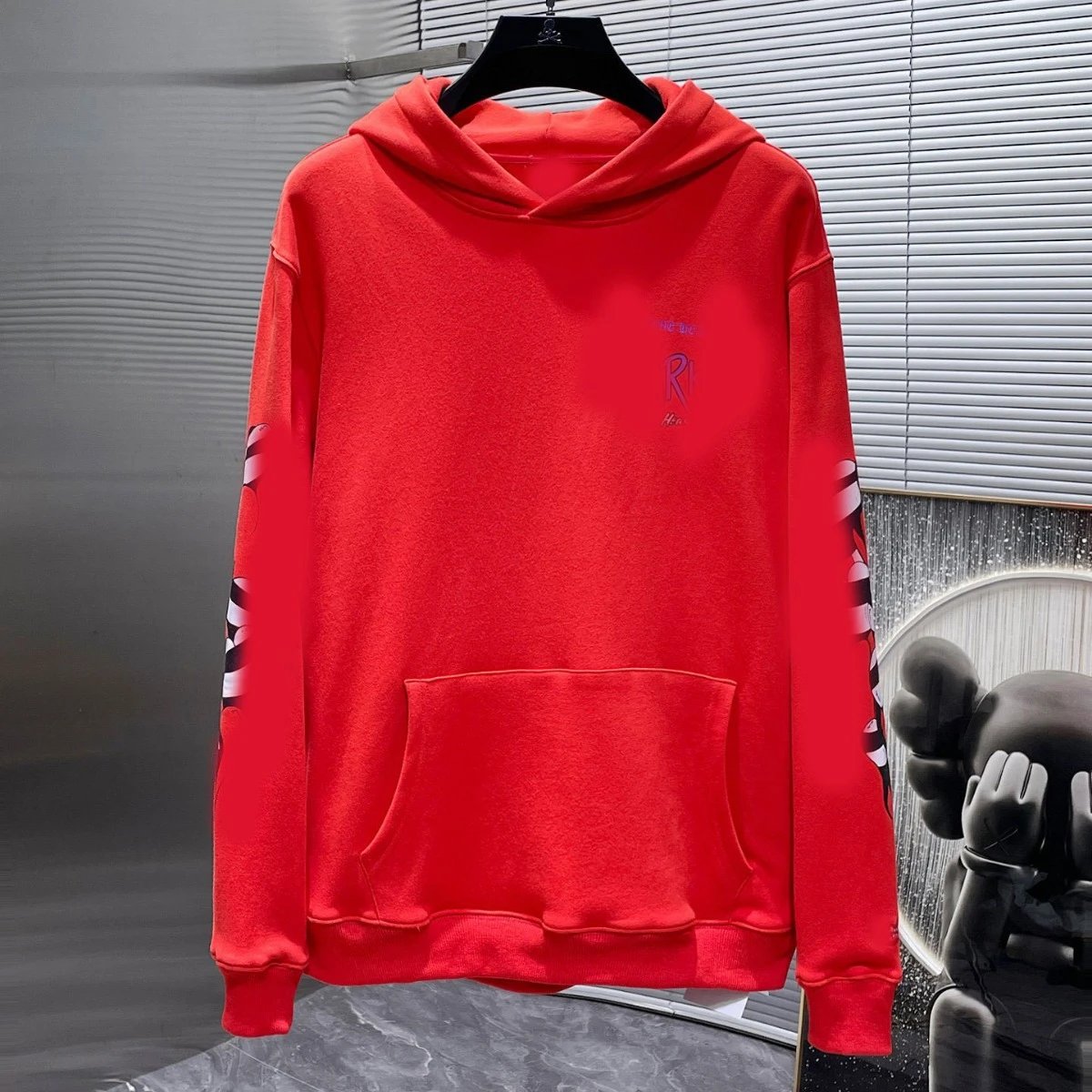 Chrome Hearts Graffiti Flame Heart Hoodie Loose Casual Pullover Hoodie Couple Style
