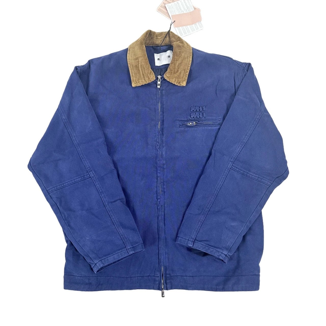 Miu Miu Internet Famous Patch Embroidery Lumberjack Quilted Jacket Unisex