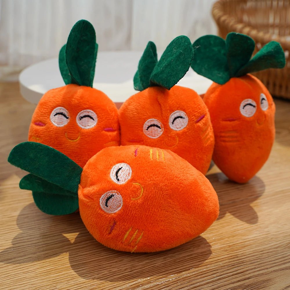 Pet Dog Plush Squeaky BB Sound Pet Cat Toy Carrot Pet Toy Supplies